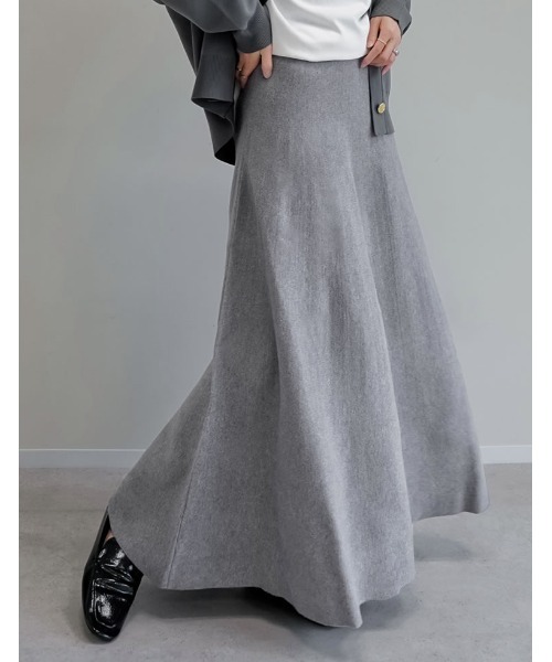 定価4.6万 MARK&LONA ウール ニットスカート 36 グレー 暖か セール】[累計販売枚数5,350枚突破！][新色追加][低身長サイズ有][洗濯
