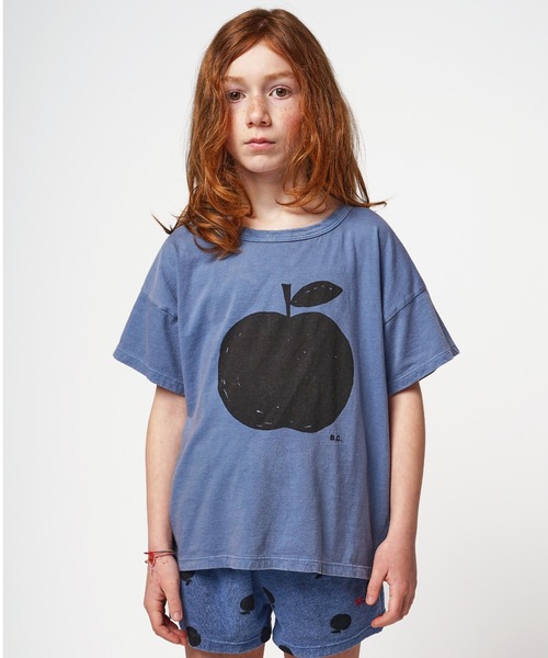 BOBO CHOSES(ボボショーズ)の「Poma short sleeve T-shirt(Tシャツ/カットソー・キッズ・ブルー・4-5YEAR/2-3YEAR/8Y-10Y/6-7YEAR/10Y-12Y)」の1枚目の写真