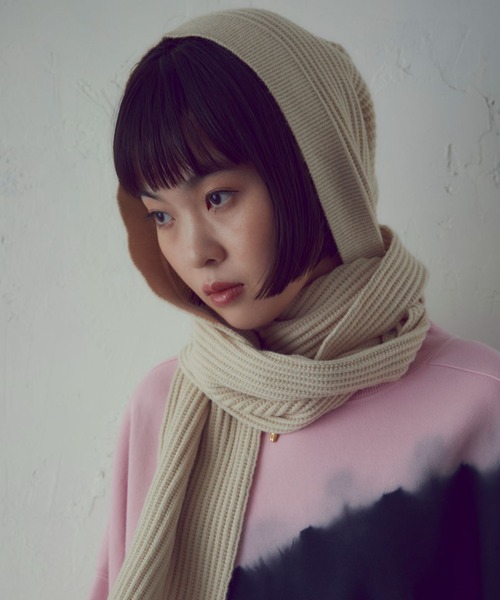 【セール】ニットフードマフラー（キャップ）｜ROSE BUD（ローズバッド）