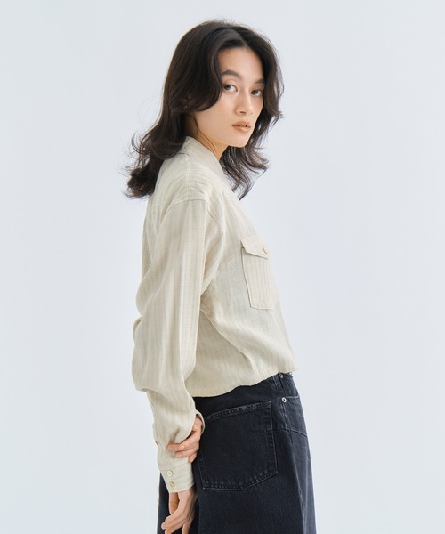 PHOTOCOPIEU(フォトコピュー)の「【PHOTOCOPIEU/フォトコピュー】WESTAN SHIRT/ウエスタンシャツ(シャツ/ブラウス・レディース・ブラック/キナリ・36)」の6枚目の写真