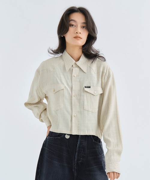 PHOTOCOPIEU(フォトコピュー)の「【PHOTOCOPIEU/フォトコピュー】WESTAN SHIRT/ウエスタンシャツ(シャツ/ブラウス・レディース・ブラック/キナリ・36)」の7枚目の写真