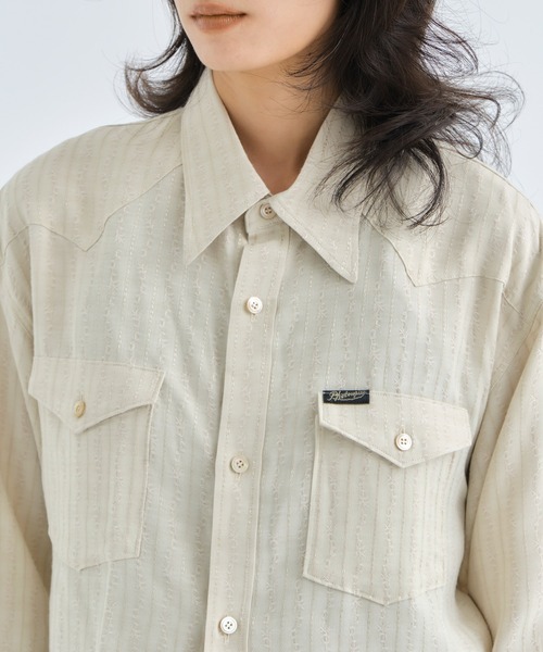 PHOTOCOPIEU(フォトコピュー)の「【PHOTOCOPIEU/フォトコピュー】WESTAN SHIRT/ウエスタンシャツ(シャツ/ブラウス・レディース・ブラック/キナリ・36)」の8枚目の写真