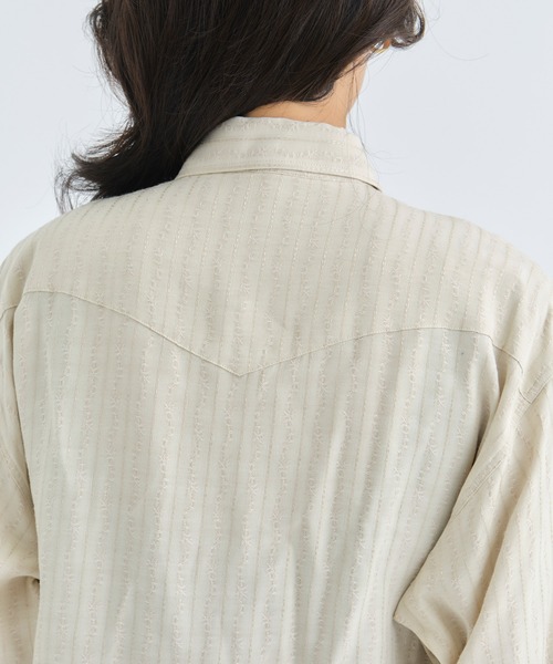 PHOTOCOPIEU(フォトコピュー)の「【PHOTOCOPIEU/フォトコピュー】WESTAN SHIRT/ウエスタンシャツ(シャツ/ブラウス・レディース・ブラック/キナリ・36)」の9枚目の写真