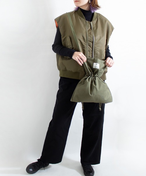 ALL ORDINARIES(オールオーディナリーズ)の「AMERICAN RED CROSS レッドクロス ミリタリー巾着バッグ(ショルダーバッグ・レディース・オリーブ/ナチュラル・FREE)」の17枚目の写真