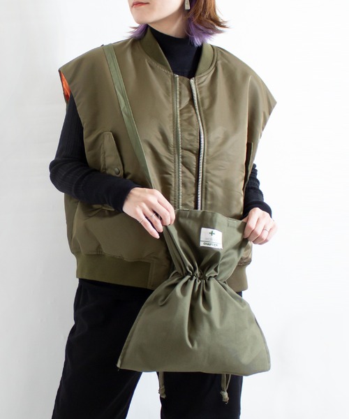 ALL ORDINARIES(オールオーディナリーズ)の「AMERICAN RED CROSS レッドクロス ミリタリー巾着バッグ(ショルダーバッグ・レディース・オリーブ/ナチュラル・FREE)」の16枚目の写真