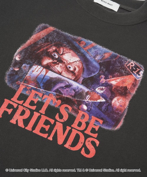 MONO-MART（モノマート）の「【ユニバーサル・スタジオ・ジャパン、ハロウィーン・ホラー・ナイト「チャッキーズ・カーニバル・オブ・カオス～チャッキーの血塗られた祭典～」限定デザイン】ヴィンテージライク ビッグシルエットスウェット（スウェット・レディース・スミクロ/オートミール・L/M）」の18枚目の写真