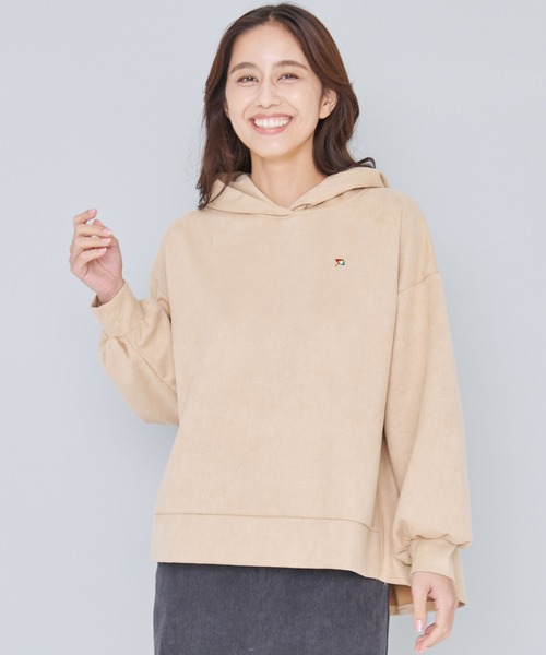 Arnold Palmer（アーノルドパーマー）の「バック ギャザー ボリューム スリーブ スウェット フーディ（パーカー・レディース・チャコールグレー/アイボリー/ライトベージュ・S/M/L）」の3枚目の写真