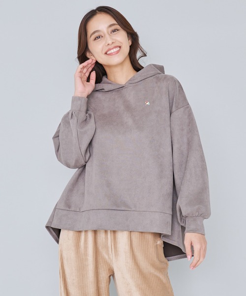 Arnold Palmer（アーノルドパーマー）の「バック ギャザー ボリューム スリーブ スウェット フーディ（パーカー・レディース・チャコールグレー/アイボリー/ライトベージュ・S/M/L）」の2枚目の写真