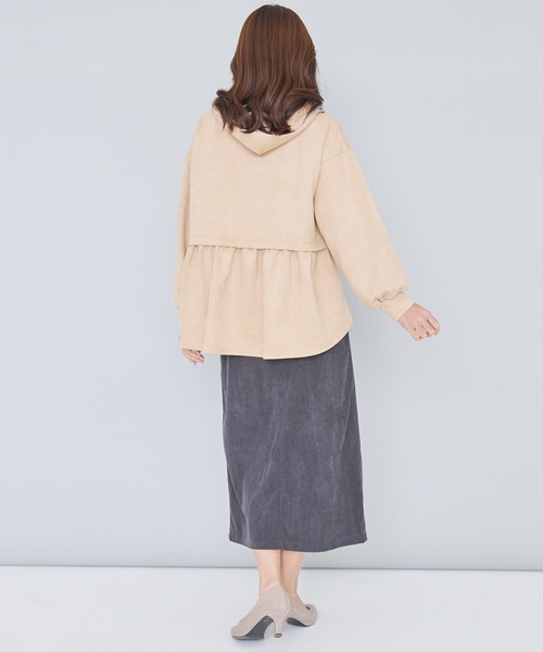 Arnold Palmer（アーノルドパーマー）の「バック ギャザー ボリューム スリーブ スウェット フーディ（パーカー・レディース・チャコールグレー/アイボリー/ライトベージュ・S/M/L）」の14枚目の写真