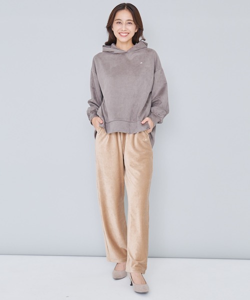 Arnold Palmer（アーノルドパーマー）の「バック ギャザー ボリューム スリーブ スウェット フーディ（パーカー・レディース・チャコールグレー/アイボリー/ライトベージュ・S/M/L）」の19枚目の写真