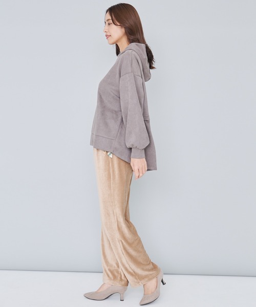 Arnold Palmer（アーノルドパーマー）の「バック ギャザー ボリューム スリーブ スウェット フーディ（パーカー・レディース・チャコールグレー/アイボリー/ライトベージュ・S/M/L）」の20枚目の写真