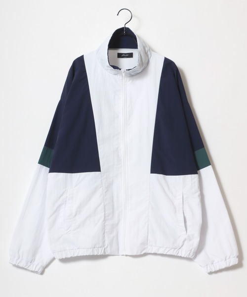 Lazar（ラザル）の「Oversize Switching Truck Jacket/オーバーサイズ 切替 トラックジャケット/ブルゾン レディース メンズ（ナイロンジャケット・メンズ・ブラック/グリーン系その他/ブルー系その他/ブラック系その他/ホワイト/グリーン・M/L/LL）」の7枚目の写真