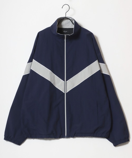 Lazar（ラザル）の「Oversize Switching Truck Jacket/オーバーサイズ 切替 トラックジャケット/ブルゾン レディース メンズ（ナイロンジャケット・メンズ・ブラック/グリーン系その他/ブルー系その他/ブラック系その他/ホワイト/グリーン・M/L/LL）」の13枚目の写真