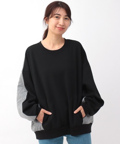 チチカカ（チチカカ）の「裏シャギースウェット×カットキルトプルオーバー（スウェット・レディース・ベージュ/ブルーグレー/ブラック・FREE）」の11枚目の写真