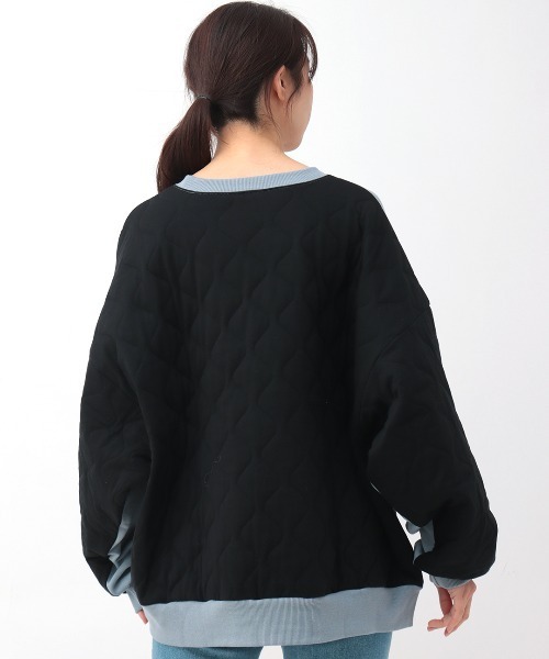 チチカカ（チチカカ）の「裏シャギースウェット×カットキルトプルオーバー（スウェット・レディース・ベージュ/ブルーグレー/ブラック・FREE）」の14枚目の写真