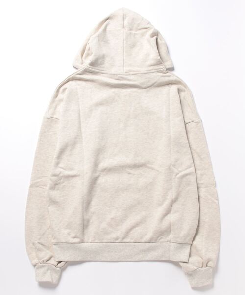 JEANS MATE(ジーンズメイト)の「【MINDLIBER】 裏毛ビッグシルエットパーカー(ニット/セーター・レディース・アイボリー/杢グレー/スミクロ・MEDIUM/LARGE)」の4枚目の写真