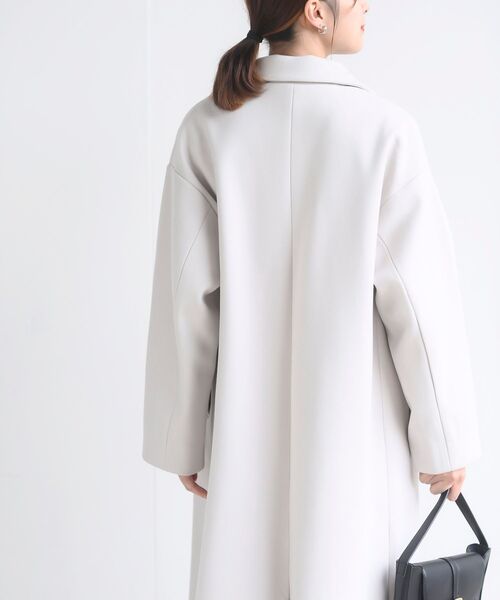 rps（アールピーエス）の「ワイドチェスターロングコート（チェスターコート・レディース・ネイビー/アイボリー/ベージュ/モカ・フリー）」の12枚目の写真