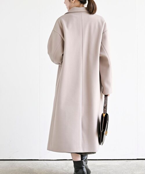 rps（アールピーエス）の「ワイドチェスターロングコート（チェスターコート・レディース・ネイビー/アイボリー/ベージュ/モカ・フリー）」の18枚目の写真