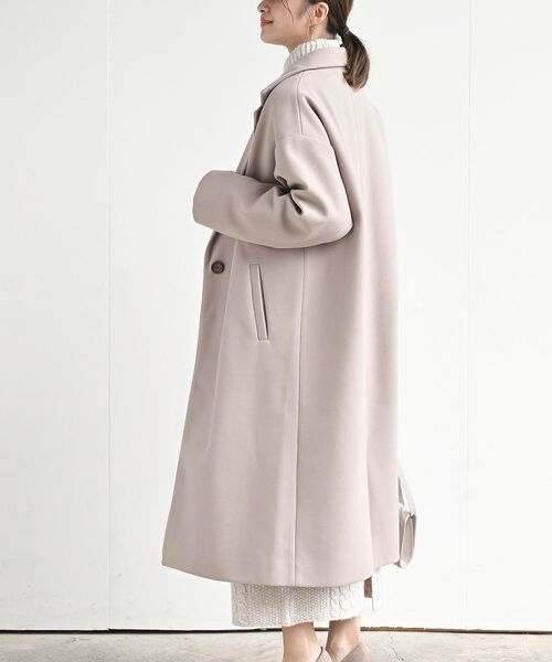 rps（アールピーエス）の「ワイドチェスターロングコート（チェスターコート・レディース・ネイビー/アイボリー/ベージュ/モカ・フリー）」の22枚目の写真