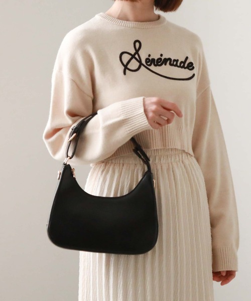 archives（アルシーヴ）の「メタルロゴHOBOバッグ（ハンドバッグ・レディース・ブラック/グレイッシュベージュ/モカ・FREE）」の4枚目の写真