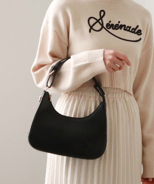 archives（アルシーヴ）の「メタルロゴHOBOバッグ（ハンドバッグ・レディース・ブラック/グレイッシュベージュ/モカ・FREE）」の6枚目の写真