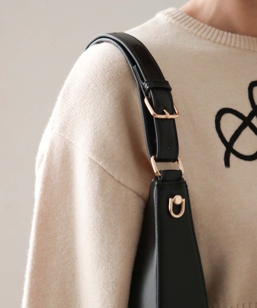 archives（アルシーヴ）の「メタルロゴHOBOバッグ（ハンドバッグ・レディース・ブラック/グレイッシュベージュ/モカ・FREE）」の8枚目の写真