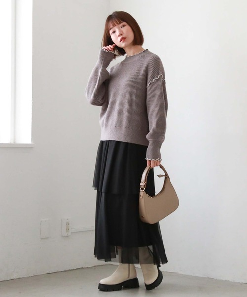 archives（アルシーヴ）の「メタルロゴHOBOバッグ（ハンドバッグ・レディース・ブラック/グレイッシュベージュ/モカ・FREE）」の19枚目の写真