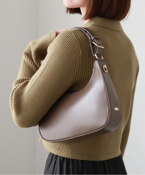 archives（アルシーヴ）の「メタルロゴHOBOバッグ（ハンドバッグ・レディース・ブラック/グレイッシュベージュ/モカ・FREE）」の22枚目の写真