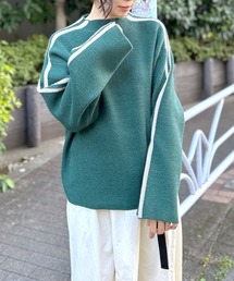 LEPSIM | 7ゲージライン配色プルオーバー　985717(ニット/セーター)