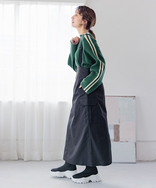 LEPSIM(レプシィム)の「7ゲージライン配色プルオーバー 985717(ニット/セーター・レディース・ネイビー/オフホワイト/グリーン・FREE)」の15枚目の写真