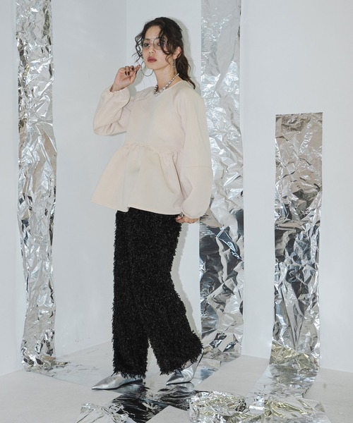 完売カラー☆YOIHI ダンボールペプラムトップス mamamo】WzipダンボールペプラムTOPS | natural couture(ナチュラル