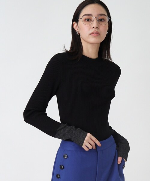 THE SHOP TK （ザ ショップ ティーケー ）の「◆袖ラメシアーリブニット【手洗い可】（ニット/セーター・レディース・アイボリー/ピンク系/ライトグレー/ブラック・12/13）」の3枚目の写真