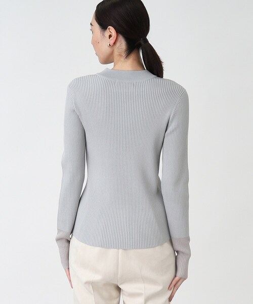 THE SHOP TK （ザ ショップ ティーケー ）の「◆袖ラメシアーリブニット【手洗い可】（ニット/セーター・レディース・アイボリー/ピンク系/ライトグレー/ブラック・12/13）」の7枚目の写真
