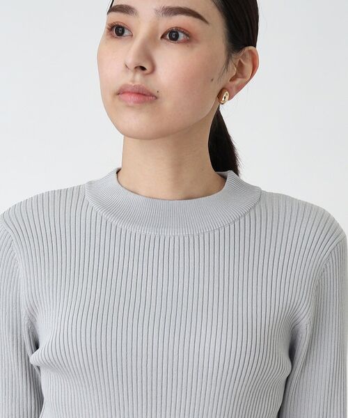 THE SHOP TK （ザ ショップ ティーケー ）の「◆袖ラメシアーリブニット【手洗い可】（ニット/セーター・レディース・アイボリー/ピンク系/ライトグレー/ブラック・12/13）」の8枚目の写真