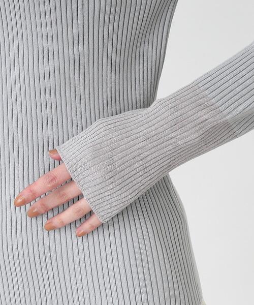 THE SHOP TK （ザ ショップ ティーケー ）の「◆袖ラメシアーリブニット【手洗い可】（ニット/セーター・レディース・アイボリー/ピンク系/ライトグレー/ブラック・12/13）」の9枚目の写真