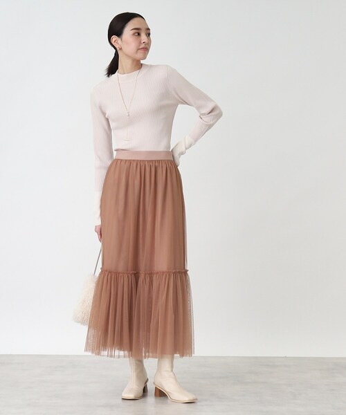 THE SHOP TK （ザ ショップ ティーケー ）の「◆袖ラメシアーリブニット【手洗い可】（ニット/セーター・レディース・アイボリー/ピンク系/ライトグレー/ブラック・12/13）」の15枚目の写真