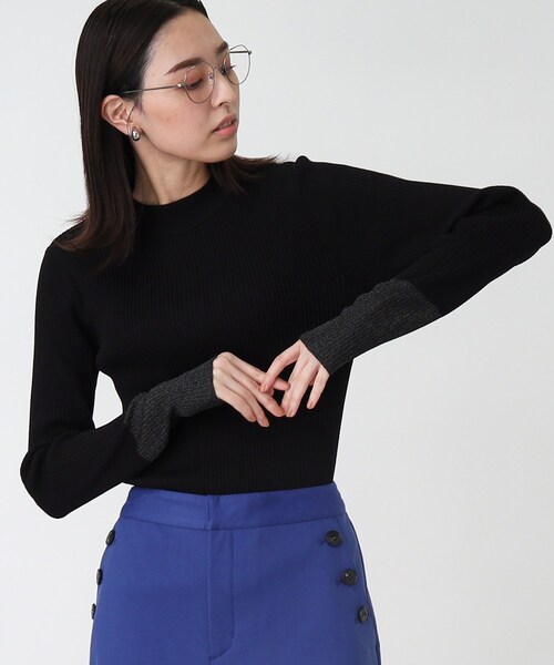 THE SHOP TK （ザ ショップ ティーケー ）の「◆袖ラメシアーリブニット【手洗い可】（ニット/セーター・レディース・アイボリー/ピンク系/ライトグレー/ブラック・12/13）」の18枚目の写真