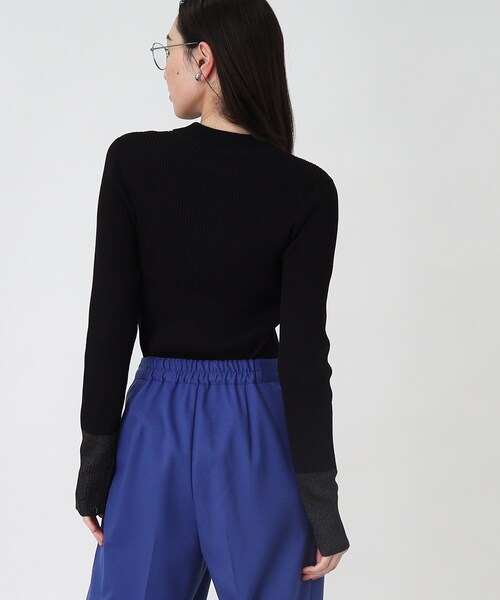 THE SHOP TK （ザ ショップ ティーケー ）の「◆袖ラメシアーリブニット【手洗い可】（ニット/セーター・レディース・アイボリー/ピンク系/ライトグレー/ブラック・12/13）」の19枚目の写真