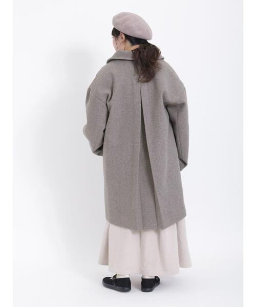 Samansa Mos2(サマンサ モスモス)の「ウーリーライクステンカラーコート(ステンカラーコート・レディース・チャコールグレー/ベージュ/ミント・F)」の22枚目の写真
