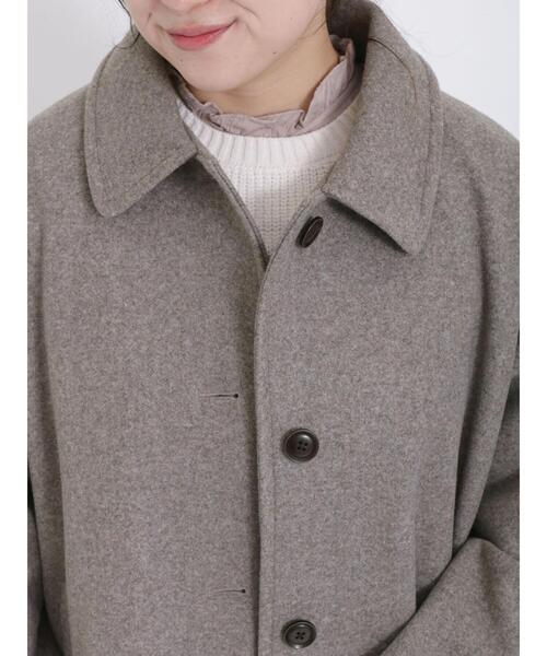 Samansa Mos2(サマンサ モスモス)の「ウーリーライクステンカラーコート(ステンカラーコート・レディース・チャコールグレー/ベージュ/ミント・F)」の19枚目の写真