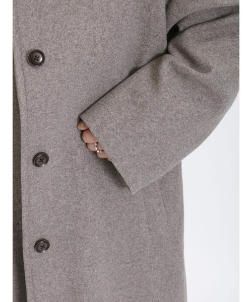 Samansa Mos2(サマンサ モスモス)の「ウーリーライクステンカラーコート(ステンカラーコート・レディース・チャコールグレー/ベージュ/ミント・F)」の15枚目の写真