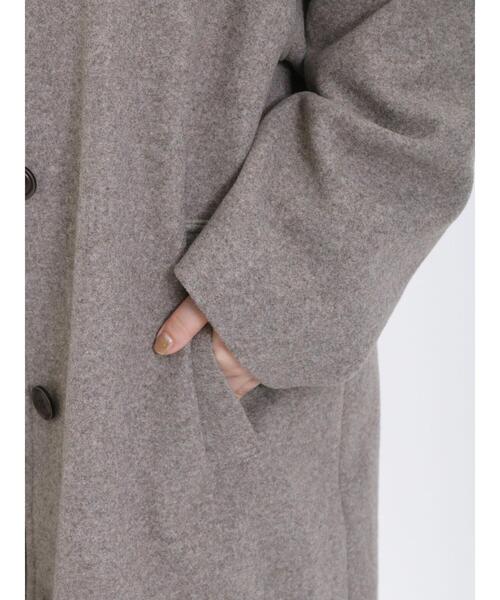 Samansa Mos2(サマンサ モスモス)の「ウーリーライクステンカラーコート(ステンカラーコート・レディース・チャコールグレー/ベージュ/ミント・F)」の21枚目の写真