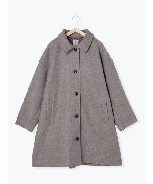 Samansa Mos2(サマンサ モスモス)の「ウーリーライクステンカラーコート(ステンカラーコート・レディース・チャコールグレー/ベージュ/ミント・F)」の20枚目の写真