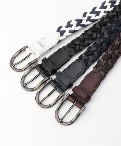 NICOLE CLUB FOR MEN（ニコルクラブフォーメン）の「メッシュベルト（ベルト・メンズ・ダークブラウン/ブラック/ホワイト系/ネイビー・FREE）」の10枚目の写真