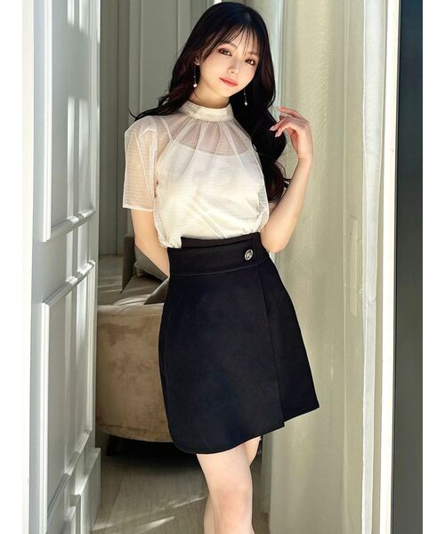 RESEXXY(リゼクシー)の「ウエストデザインスカパン(スカート・レディース・アイボリー/ブラック・FREE)」の7枚目の写真