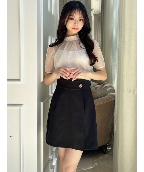 RESEXXY(リゼクシー)の「ウエストデザインスカパン(スカート・レディース・アイボリー/ブラック・FREE)」の9枚目の写真