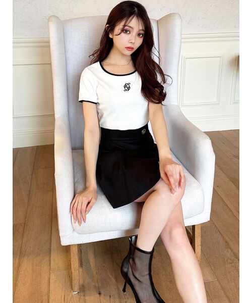 RESEXXY(リゼクシー)の「ウエストデザインスカパン(スカート・レディース・アイボリー/ブラック・FREE)」の11枚目の写真