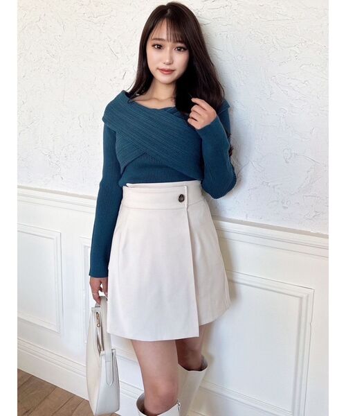 RESEXXY(リゼクシー)の「ウエストデザインスカパン(スカート・レディース・アイボリー/ブラック・FREE)」の12枚目の写真