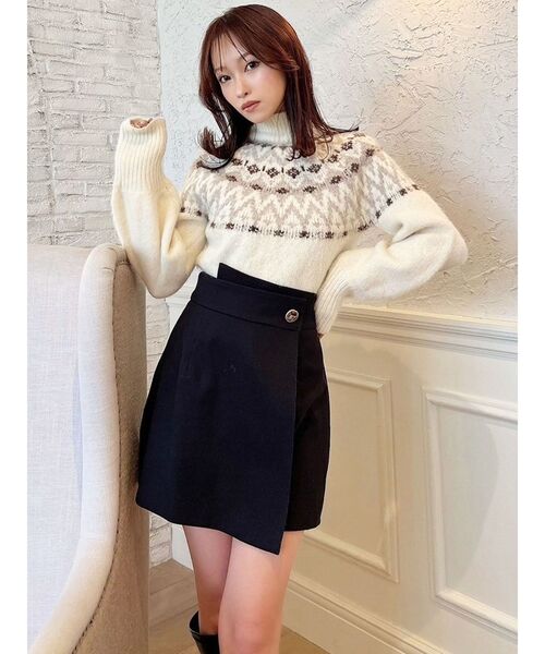 RESEXXY(リゼクシー)の「ウエストデザインスカパン(スカート・レディース・アイボリー/ブラック・FREE)」の15枚目の写真