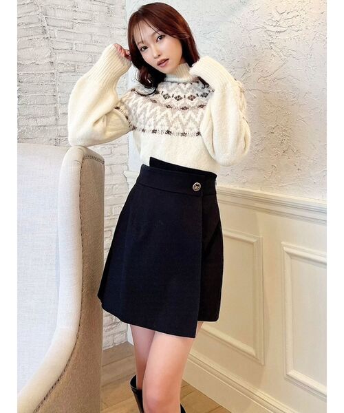 RESEXXY(リゼクシー)の「ウエストデザインスカパン(スカート・レディース・アイボリー/ブラック・FREE)」の16枚目の写真